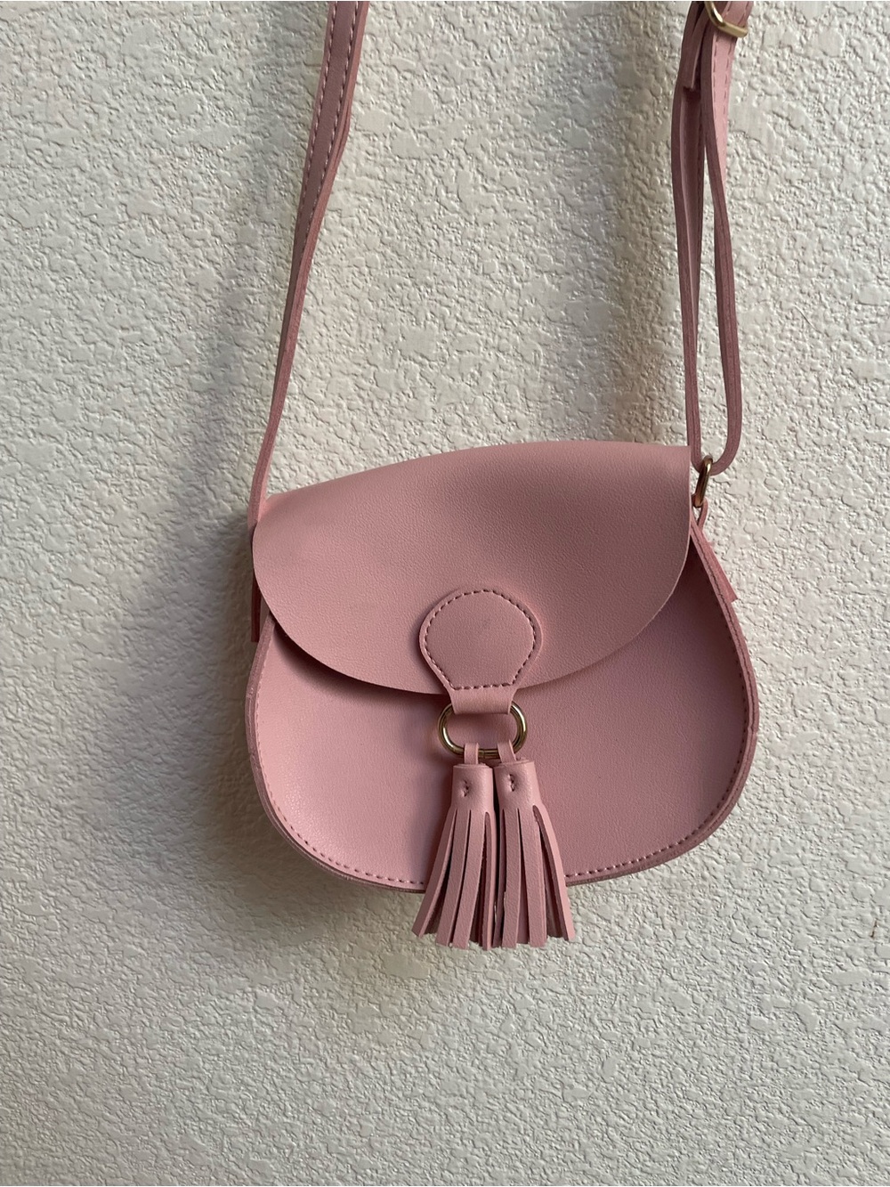 Classic Pink Tassel Crossbody Bag - Women's Shoulder Purse